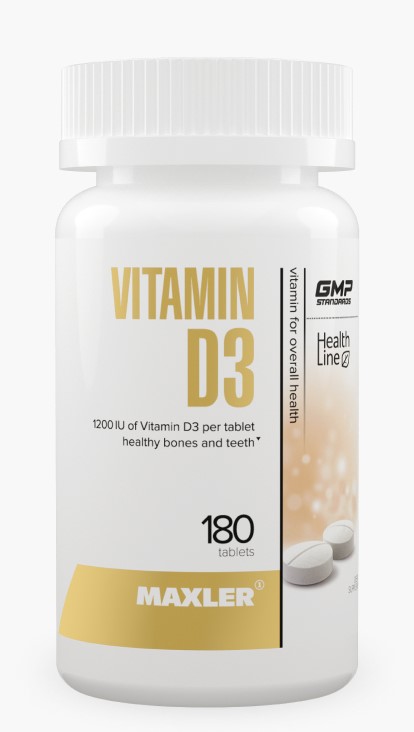 Maxler Витамин D3, 1200 МЕ, таблетки, 180 шт. фото