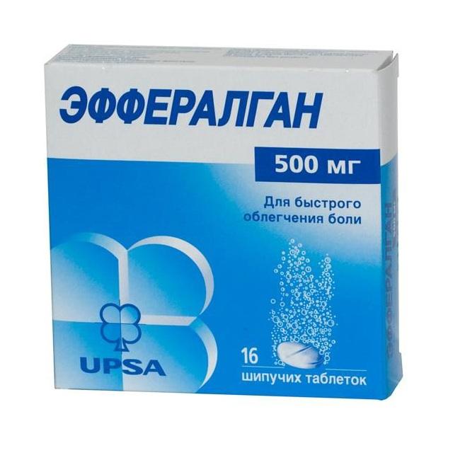 Эффералган, 500 мг, таблетки шипучие, 16 шт. фото