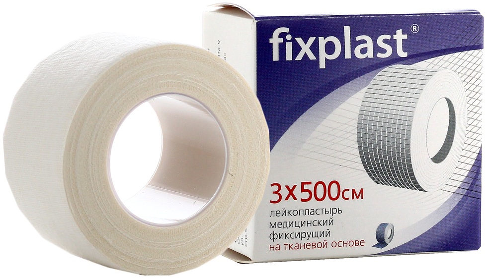 Fixplast Лейкопластырь фиксирующий, 3 см х 500 см, лейкопластырь, 1 шт, тканевая основа фото