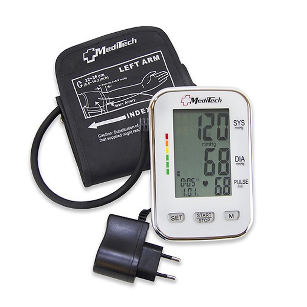 Тонометр автоматический Meditech МТ-40 с большим дисплеем и адаптером, 1 шт. фото