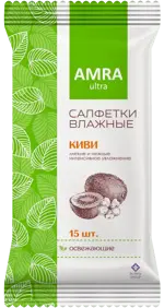 Amra Салфетки влажные освежающие, 15 шт, в ассортименте фото 3