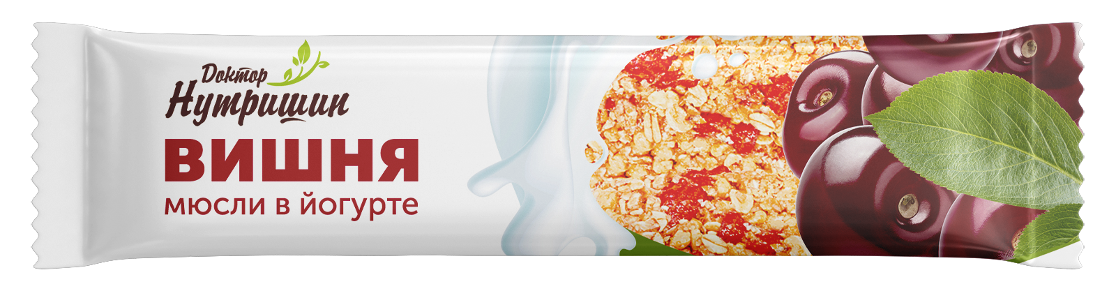 Доктор Нутришин Батончик вишня в йогурте, батончик-мюсли, 30г, 1 шт. фото