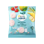 Фрутоняня Мини-хлебцы рисовые, хлебцы, 30 г, 1 шт, яблоко + клубника + банан фото