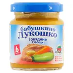 Бабушкино Лукошко детское пюре, пюре, 100 г, 1 шт, говядина + овощи фото
