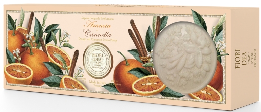 Fiori Dea Мыло туалетное Апельсин и корица, набор, 125 г, 3 шт. фото