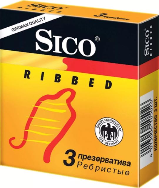 Презервативы Sico Ribbed, презерватив, 3 шт, ребристые фото