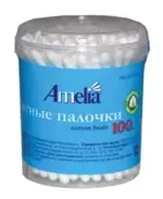 Амелия Ватные палочки, ватные палочки в стакане, 100 шт. фото