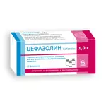 Цефазолин, 1 г, порошок для приготовления раствора для внутривенного и внутримышечного введения, 10 шт. фото