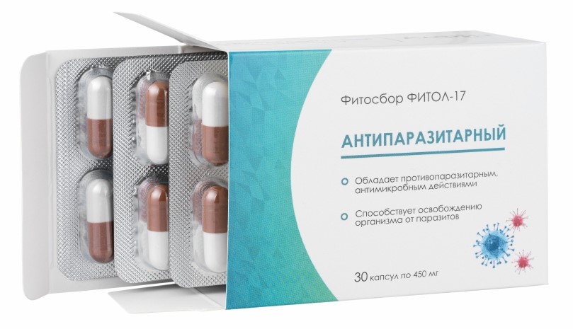 Фитосбор Фитол-17 Антипаразитарный, 450 мг, капc, 30 шт. фото