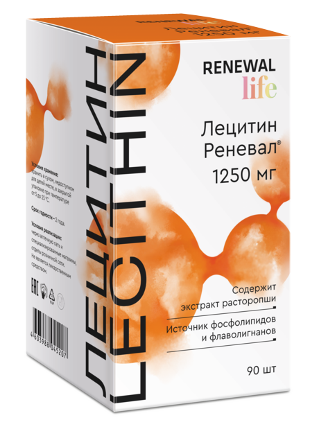 Лецитин Реневал, 1250 мг, капсулы, 90 шт. фото