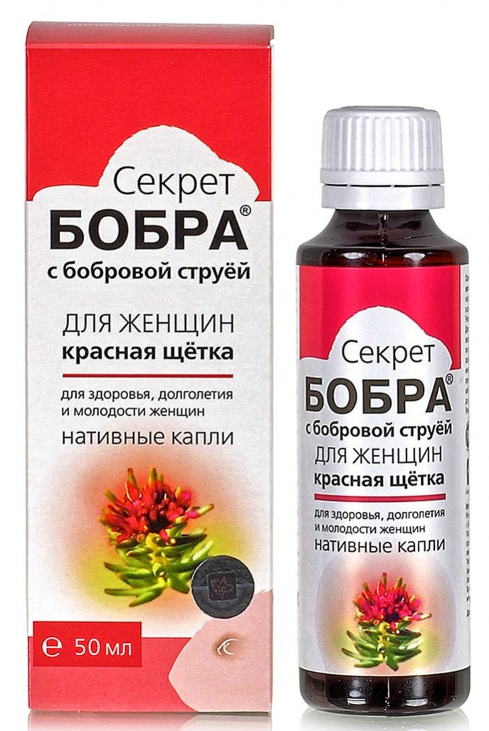 Секрет бобра с красной щеткой, капли для приема внутрь, 50 мл, 1 шт, для женщин фото
