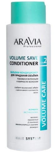 Aravia Professional Бальзам-кондиционер для волос, бальзам для волос, 400 мл, 1 шт, для придания объема тонким и склонным к жирности волосам фото