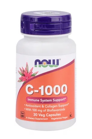 NOW Витамин C, 1000 мг, капсулы, 30 шт. фото