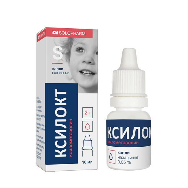 Ксилокт-Солофарм, 0.05%, капли назальные, 10 мл, 1 шт. фото