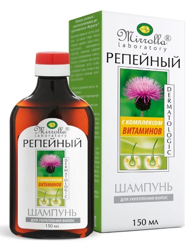 Mirrolla Шампунь репейный с комплексом витаминов, шампунь, 150 мл, 1 шт. фото