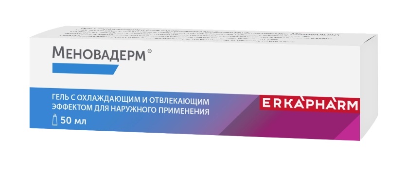 Эркафарм Меновадерм гель с охлаждающим и отвлекающим эффектом, гель для тела, 50 мл, 1 шт. фото
