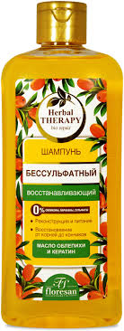 Floresan Herbal Therapy Шампунь бессульфатный Восстанавливающий, шампунь, 400 мл, 1 шт, арт. Ф-735 фото