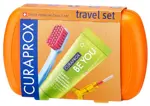Curaprox Be you Дорожный набор в боксе, набор, 1 шт, оранжевого цвета, зубная паста + зубная щетка CS5460 + ершики CPS07, CPS09 + держатель UHS409 фото