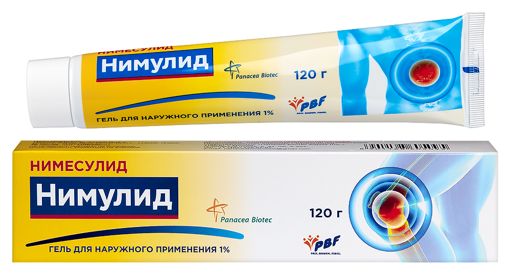 Нимулид, 1%, гель для наружного применения, 120 г, 1 шт. фото