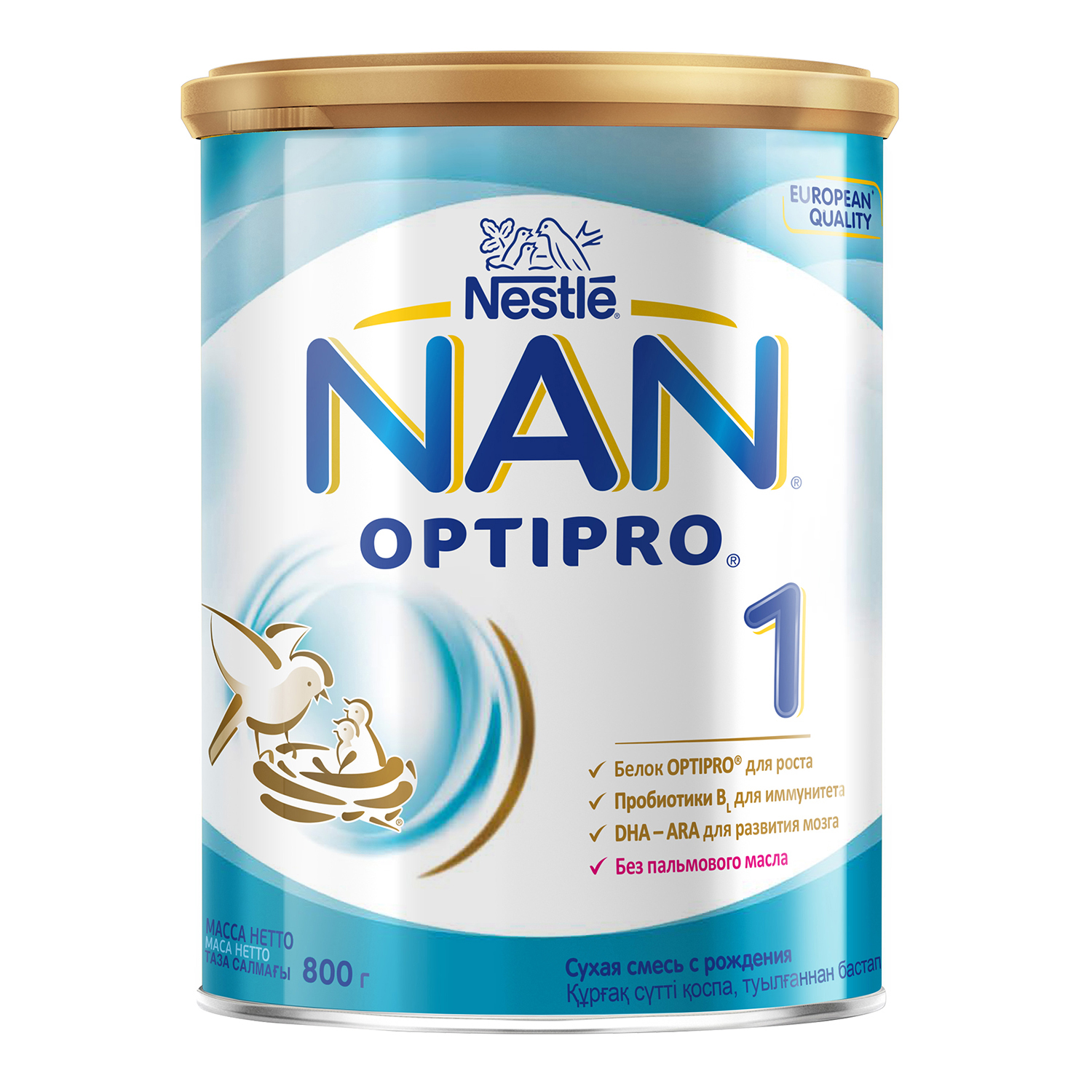 NAN 1 Optipro, смесь молочная сухая, 800 г, 1 шт, для детей с рождения, с пробиотиками фото