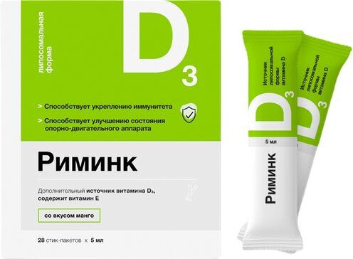 Риминк, 15 мкг, жидкость для приема внутрь, 5 мл, 14 шт, манго фото