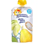 Бабушкино Лукошко детское пюре, пюре, 90 г, 1 шт, яблоко + груша + творог фото