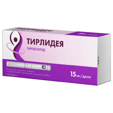 Тирлидея, 15 мг, раствор для подкожного введения, 2.4 мл, 1 шт, в комплекте с иглами 4 шт. фото