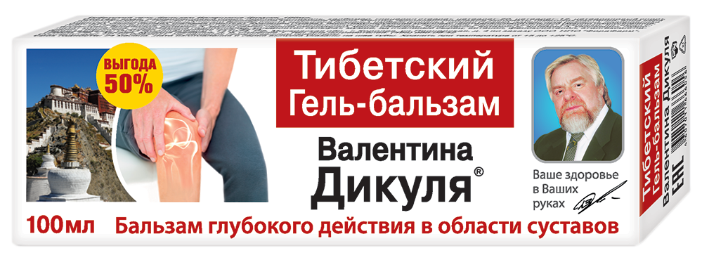 Валентина Дикуля Тибетский, гель-бальзам, 100 мл, 1 шт. фото