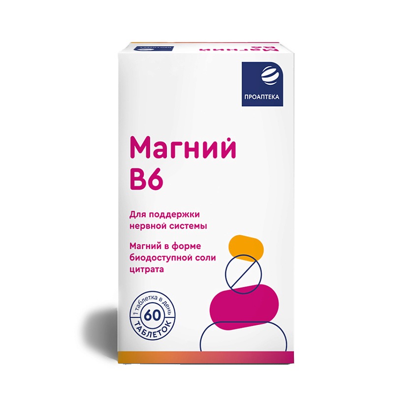 Проаптека Магний B6, таблетки, 60 шт. фото