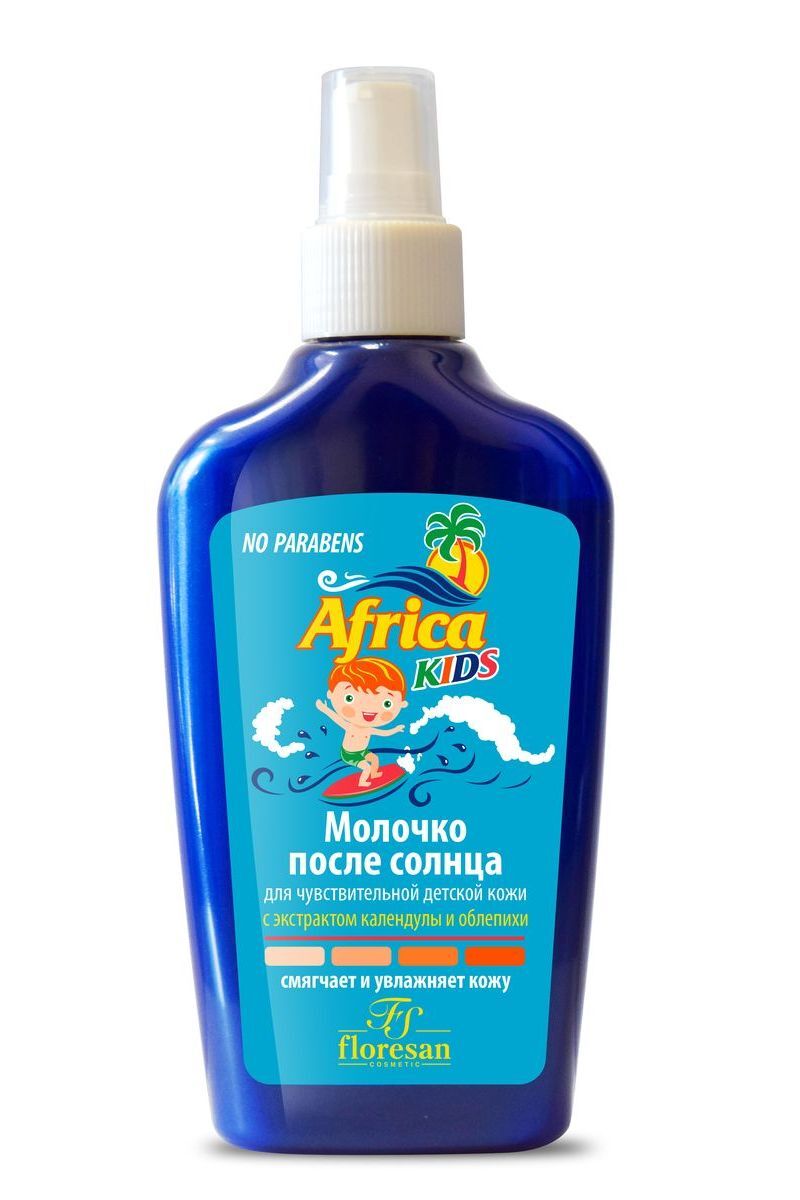 Floresan Africa Kids молочко после солнца, спрей, 200 мл, 1 шт, с экстрактом календулы и облепихи, Ф-408 фото
