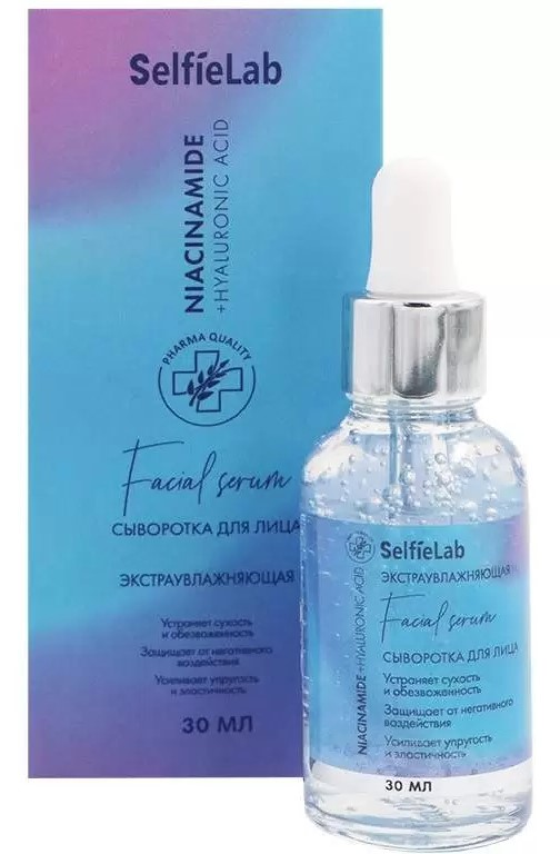 Selfielab Niacinamide + Hyaluronic Acid Сыворотка для лица экстраувлажняющая, сыворотка, 30 мл, 1 шт. фото