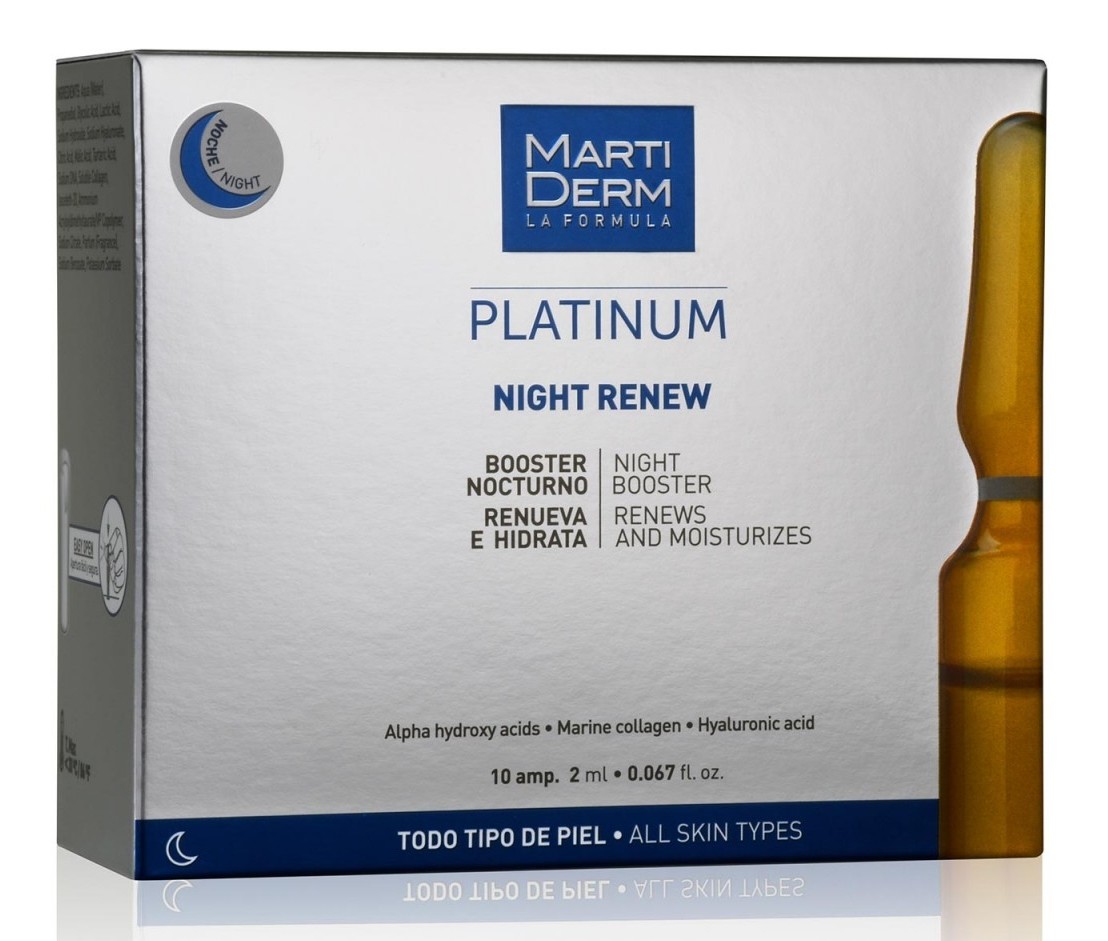 Martiderm platinum ночное восстановление ампулы для лица, сыворотка, 2 мл, 10 шт. фото