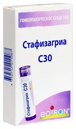 Стафизагриа С30, гранулы гомеопатические, 4 г, 1 шт. фото