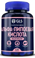 GLS Альфа-липоевая кислота Максимум, капсулы, 120 шт. фото 