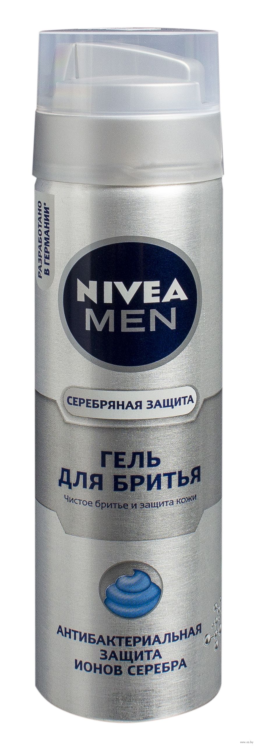 Nivea Men Гель для бритья Серебряная защита антибактериальный, 200 мл, 1 шт. фото