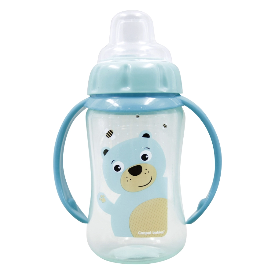 Canpol Поильник обучающий с силиконовым носиком и ручками Веселые животные, 320 мл, 1 шт, цвет в ассортименте, 6+ мес, арт. 56/512 фото