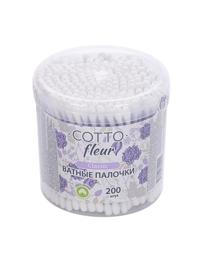 Cotto Fleur Ватные палочки, ватные палочки в стакане, 200 шт. фото