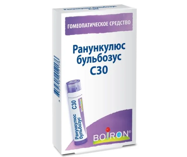 Ранункулюс бульбозус С30, гранулы гомеопатические, 4 г, 1 шт. фото