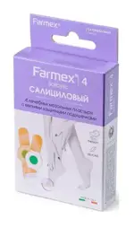 Farmex Лейкопластырь салициловый, лейкопластырь, 4 шт. фото