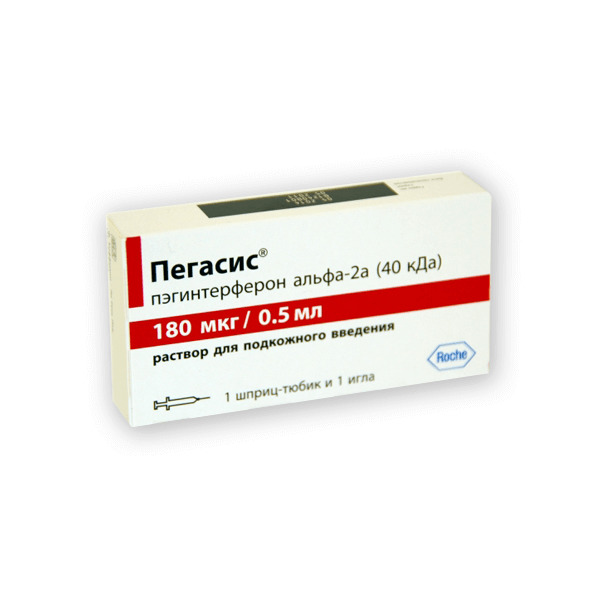 Пегасис, 0.36 мг/мл, раствор для подкожного введения, 0.5 мл, 1 шт. фото