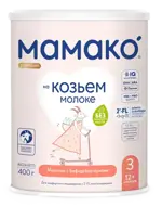 Мамако 3 Premium молочная смесь на основе козьего молока, 12+ мес, смесь молочная сухая, 400 г, 1 шт. фото