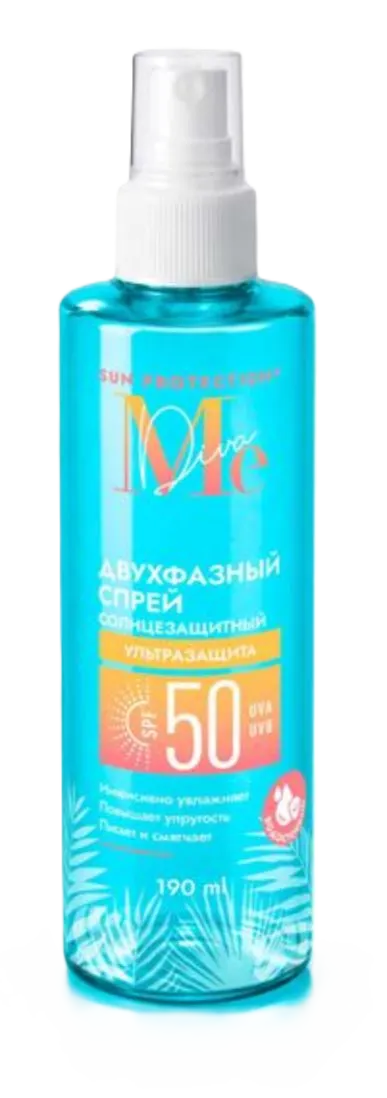 Mediva Sun спрей двухфазный солнцезащитный водостойкий, спрей, 190 мл, 1 шт, SPF 50 фото