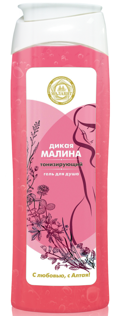 Малавит, гель для душа, 530 мл, 1 шт, дикая малина фото