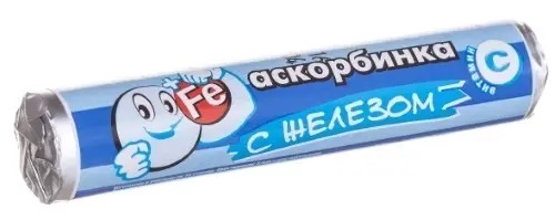 Аскорбинка с железом, таблетки жевательные, 14 шт. фото