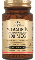 Solgar Витамин К1, 100 мкг, таблетки, 100 шт. фото