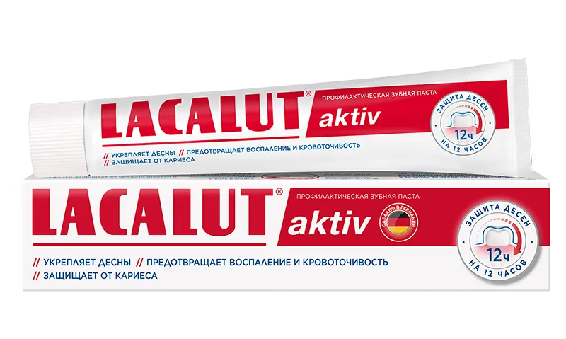 Lacalut Aktiv, паста зубная, 75 мл, 1 шт. фото