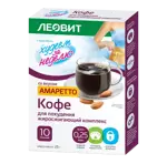 Леовит Худеем за неделю Кофе для похудения и снижения веса Жиросжигающий комплекс, порошок, 2,5 г, 10 шт, со вкусом амаретто фото