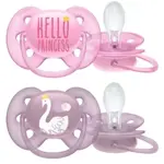 AVENT Ultra Soft Пустышка силиконовая, 6-18 месяцев, 2 шт, футляр SCF223/02 фото