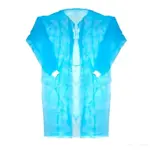 Халат хирургический одноразовый нестерильный, 52-54, длина 110см, 1 шт, голубого цвета, плотность 25 фото