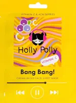 Holly Polly Маска тканевая для лица на кремовой основе, маска, 22 г, 1 шт, с витамином C и ягодами асаи фото